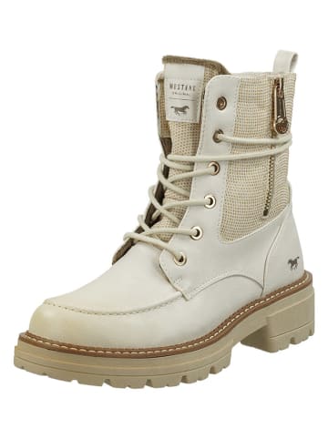 Mustang Boots in Creme/ Beige
