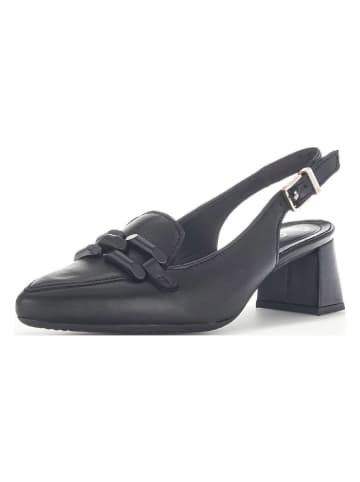 Gabor Leder-Slingpumps  in Schwarz