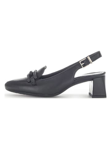Gabor Leren slingpumps zwart