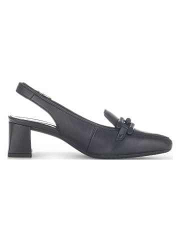 Gabor Leren slingpumps zwart