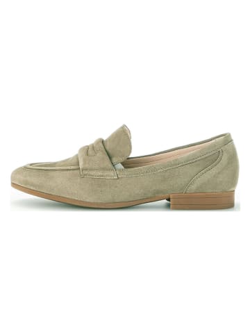 Gabor Skórzane slippersy w kolorze khaki