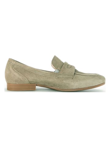 Gabor Skórzane slippersy w kolorze khaki