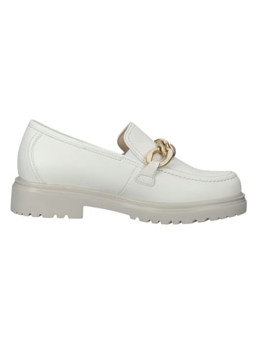 Gabor Leren mocassins wit