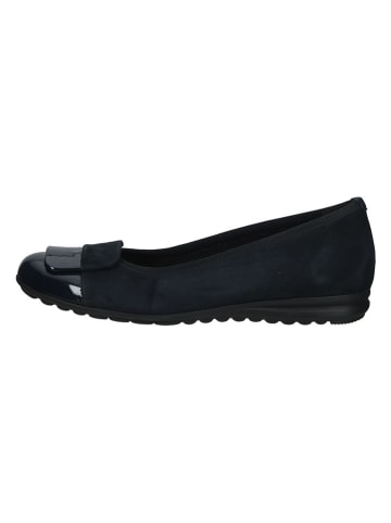 Gabor Leder-Ballerinas  in Schwarz