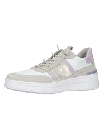 Gabor Leren sneakers wit/beige/paars