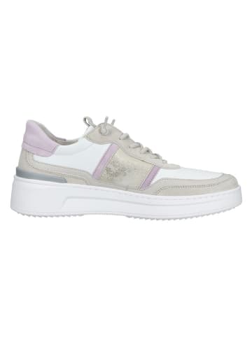 Gabor Leren sneakers wit/beige/paars