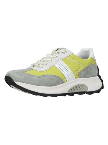 Gabor Leren sneakers wit/geel/grijs