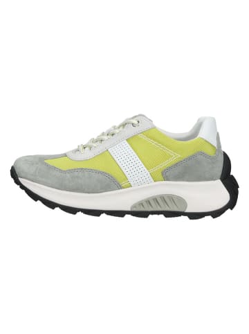 Gabor Leren sneakers wit/geel/grijs