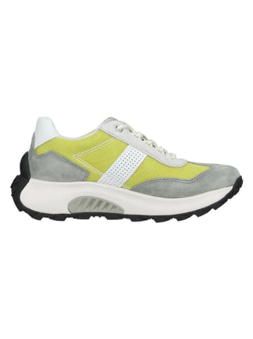 Gabor Leren sneakers wit/geel/grijs