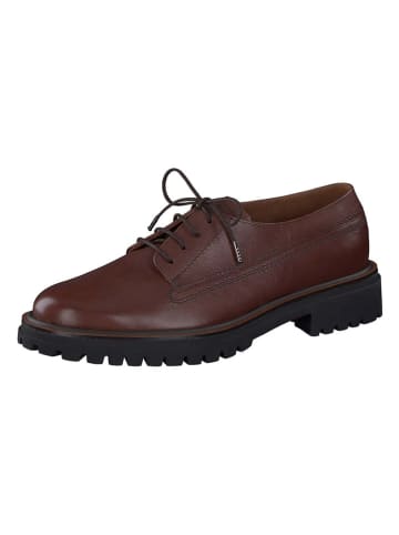 Paul Green Leder-Schnürschuhe in Braun