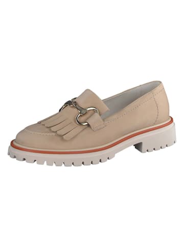 Paul Green Leder-Mokassins in Beige