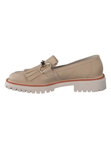 Paul Green Leder-Mokassins in Beige