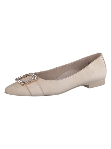 Paul Green Leder-Ballerinas  in Beige