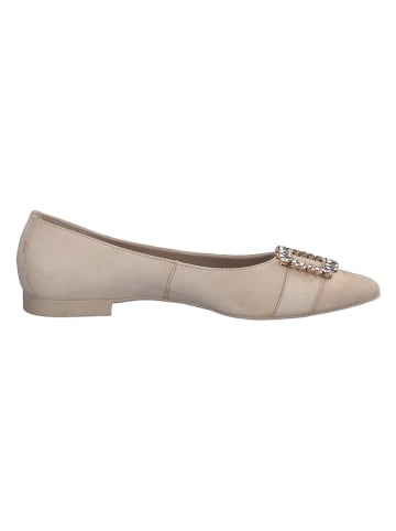 Paul Green Leder-Ballerinas  in Beige