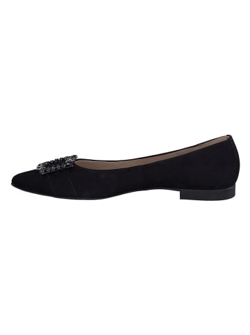 Paul Green Leder-Ballerinas  in Schwarz