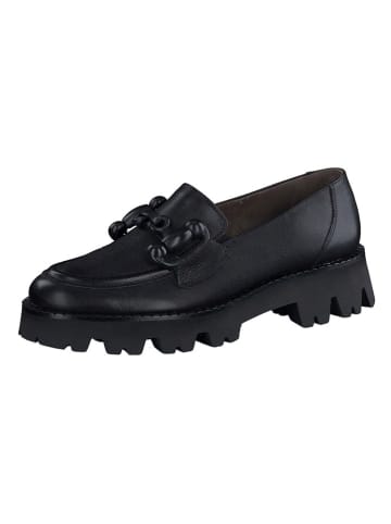 Paul Green Leder-Mokassins in Schwarz