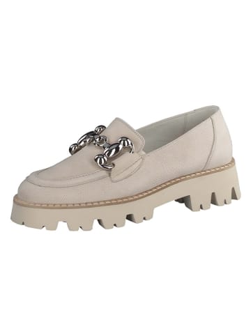 Paul Green Leder-Mokassins  in Beige