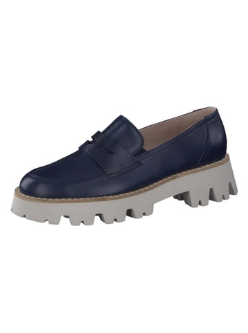 Paul Green Leder-Mokassins in Blau/ Grau