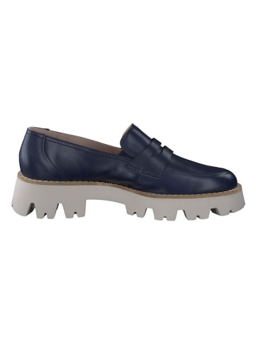 Paul Green Leder-Mokassins in Blau/ Grau