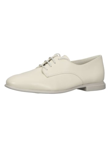Paul Green Leder-Schnürschuhe in Creme