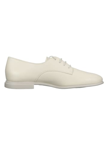 Paul Green Leder-Schnürschuhe in Creme