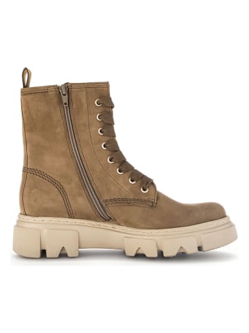 Gabor Leder-Stiefeletten in Hellbraun