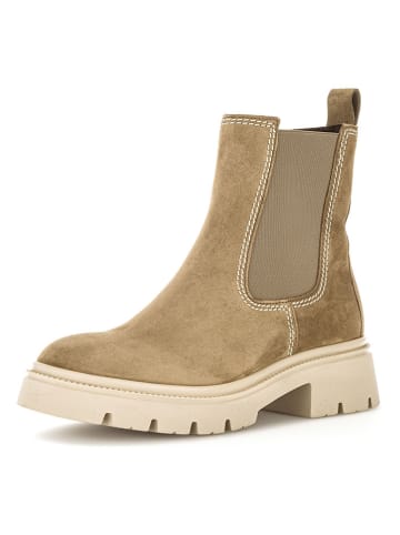 Gabor Leren chelseaboots kaki