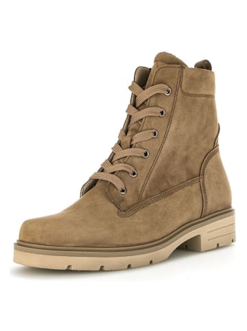 Gabor Leder-Stiefeletten in Khaki