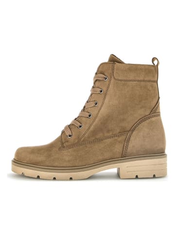 Gabor Leder-Stiefeletten in Khaki