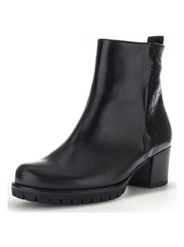 Gabor Leder-Stiefeletten in Schwarz