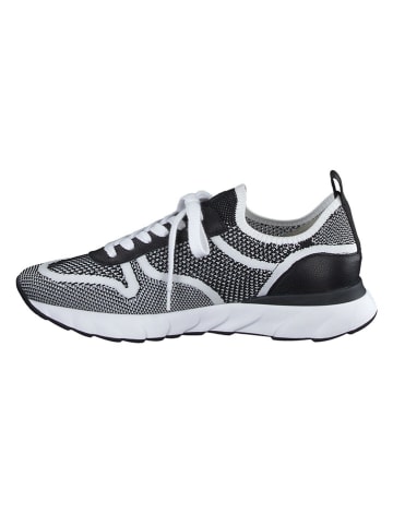 Paul Green Leder-Sneakers in Schwarz/ Weiß