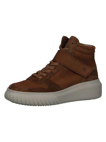 Paul Green Leder-Sneakers in Braun