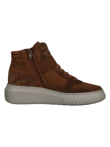 Paul Green Leder-Sneakers in Braun