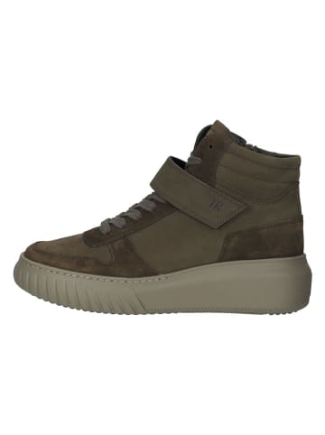 Paul Green Leder-Sneakers in Khaki