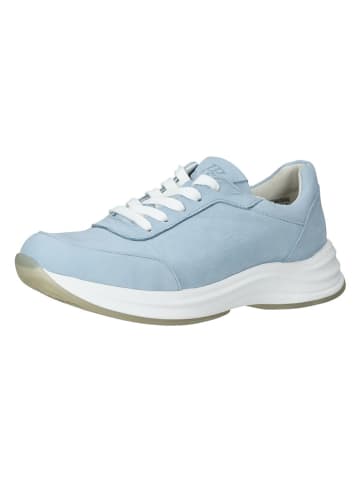 Paul Green Leder-Sneakers in Hellblau/ Weiß