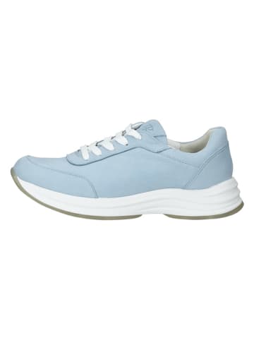 Paul Green Leder-Sneakers in Hellblau/ Weiß
