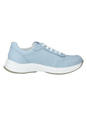 Paul Green Leder-Sneakers in Hellblau/ Weiß