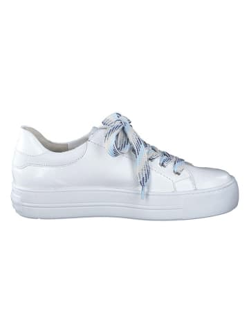Paul Green Leder-Sneakers in Hellblau