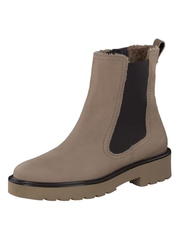 Paul Green Leder-Chelsea-Boots in Hellbraun