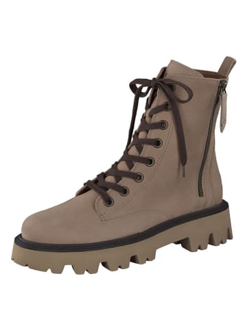 Paul Green Leder-Stiefeletten in Hellbraun