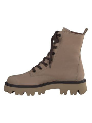 Paul Green Leder-Stiefeletten in Hellbraun
