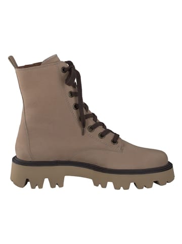 Paul Green Leder-Stiefeletten in Hellbraun