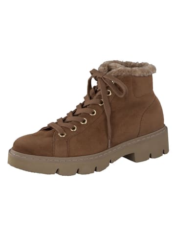 Paul Green Leder-Winterboots in Braun