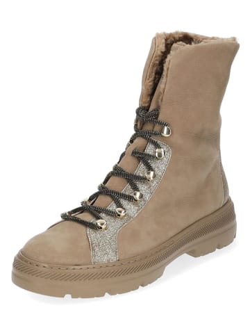 Paul Green Leder-Stiefeletten in Hellbraun