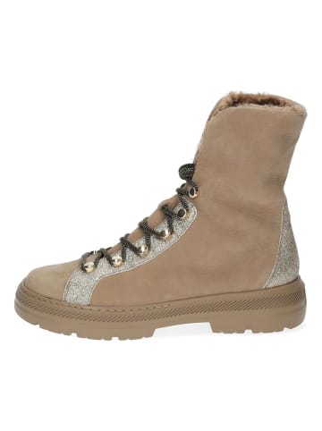 Paul Green Leder-Stiefeletten in Hellbraun