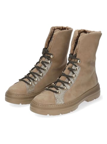 Paul Green Leder-Stiefeletten in Hellbraun
