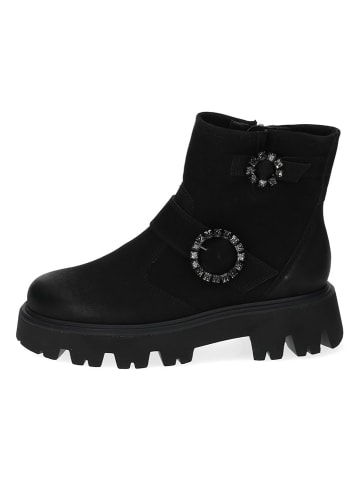 Paul Green Leder-Boots in Schwarz