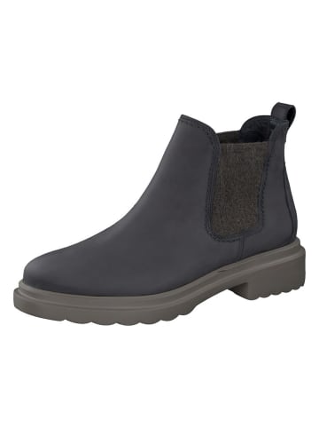 Paul Green Leder-Chelsea-Boots in Dunkelblau