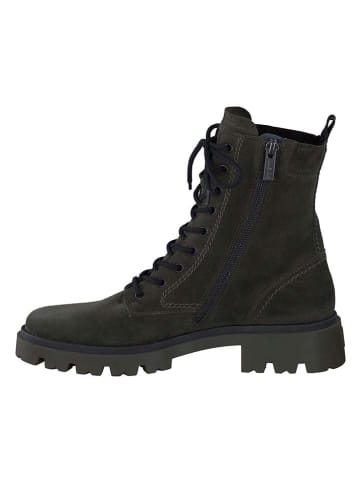 Paul Green Leder-Boots in Grün
