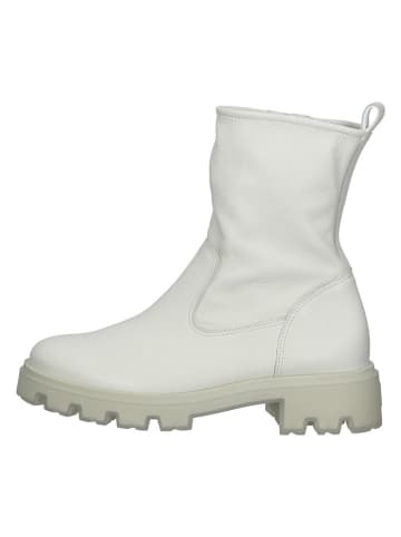 Paul Green Leder-Stiefeletten in Weiß